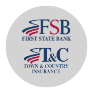 HappyGram Sponsor Logo - Town & Country Insurance and First State Bank